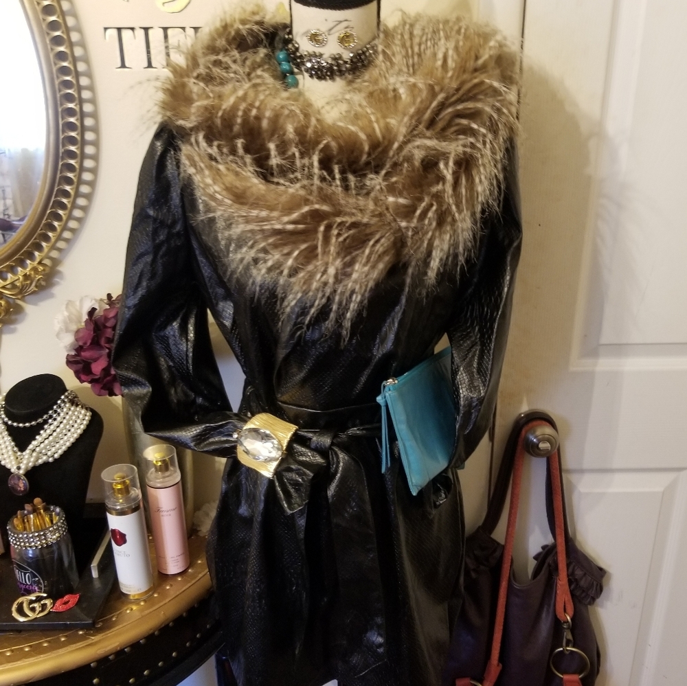 Faux Leather Dress...New Never worn